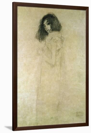 Portrait of a Young Woman, 1896-97-Gustav Klimt-Framed Premium Giclee Print