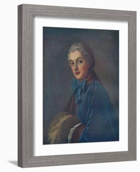 'Portrait of a Young Woman', 18th century-Francois Boucher-Framed Giclee Print