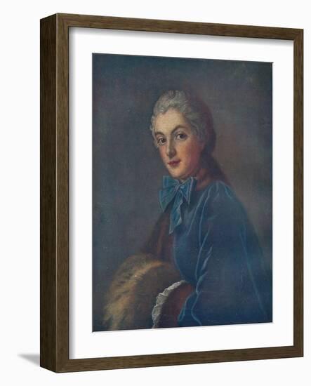 'Portrait of a Young Woman', 18th century-Francois Boucher-Framed Giclee Print