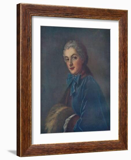 'Portrait of a Young Woman', 18th century-Francois Boucher-Framed Giclee Print