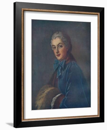 'Portrait of a Young Woman', 18th century-Francois Boucher-Framed Giclee Print