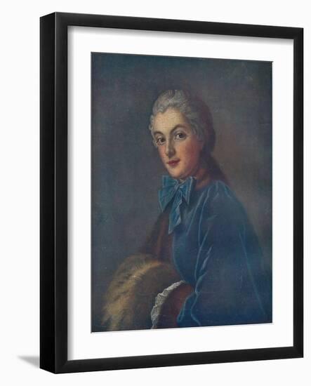 'Portrait of a Young Woman', 18th century-Francois Boucher-Framed Giclee Print