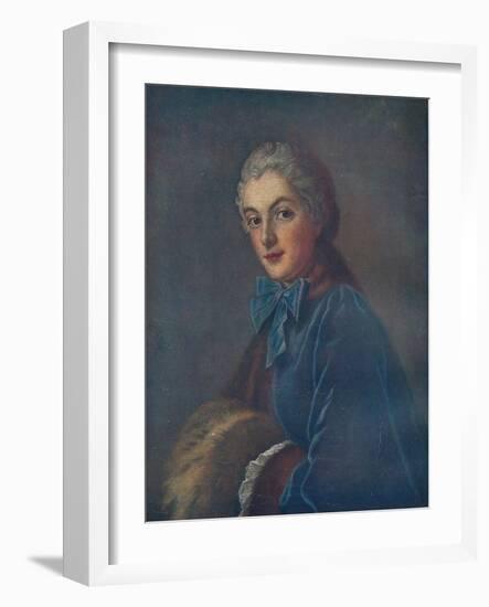 'Portrait of a Young Woman', 18th century-Francois Boucher-Framed Giclee Print