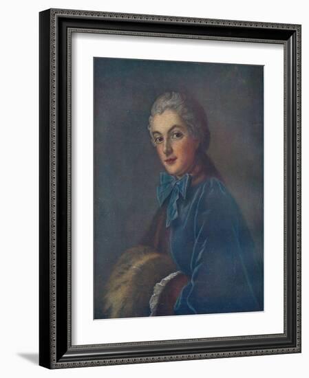 'Portrait of a Young Woman', 18th century-Francois Boucher-Framed Giclee Print