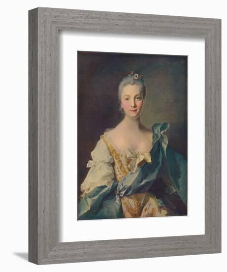 'Portrait of a Young Woman'', 18th century-Jean-Marc Nattier-Framed Giclee Print