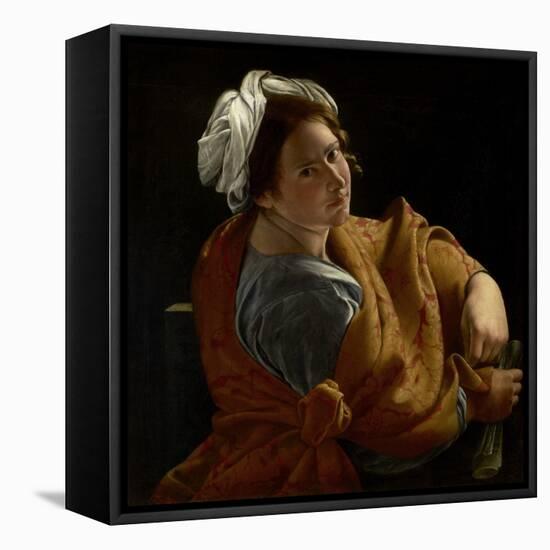 Portrait of a Young Woman as a Sibyl, C.1620 (Oil on Canvas)-Orazio Gentileschi-Framed Premier Image Canvas