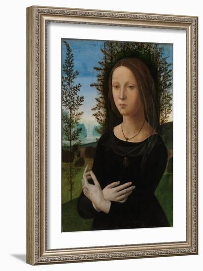 Portrait of a Young Woman, c.1475-80-Lorenzo di Credi-Framed Giclee Print