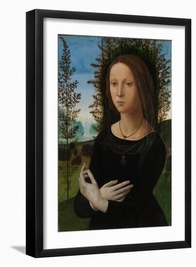 Portrait of a Young Woman, c.1475-80-Lorenzo di Credi-Framed Giclee Print