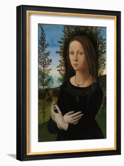 Portrait of a Young Woman, c.1475-80-Lorenzo di Credi-Framed Giclee Print