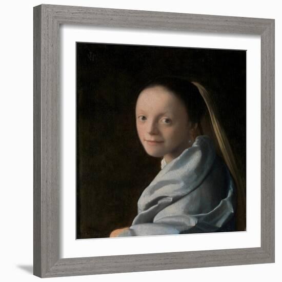 Portrait of a Young Woman, c.1663-65-Johannes Vermeer-Framed Giclee Print