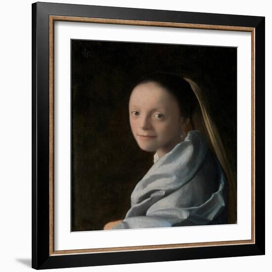 Portrait of a Young Woman, c.1663-65-Johannes Vermeer-Framed Giclee Print