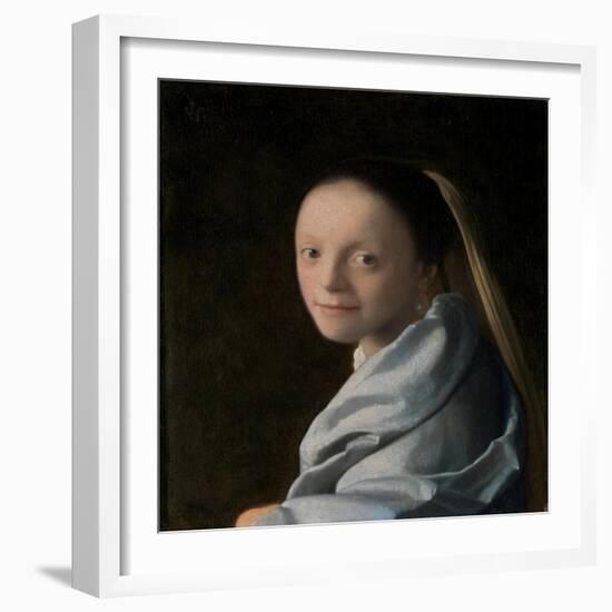 Portrait of a Young Woman, c.1663-65-Johannes Vermeer-Framed Giclee Print