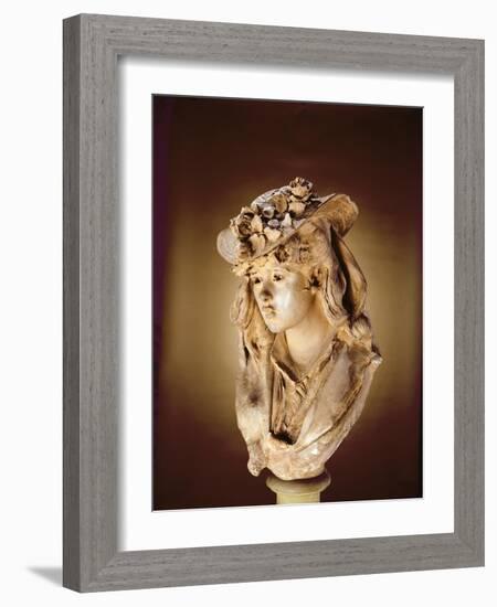 Portrait of a Young Woman, C.1865-Auguste Rodin-Framed Giclee Print