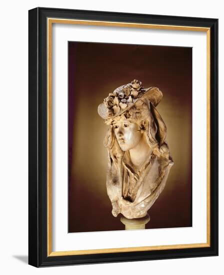 Portrait of a Young Woman, C.1865-Auguste Rodin-Framed Giclee Print