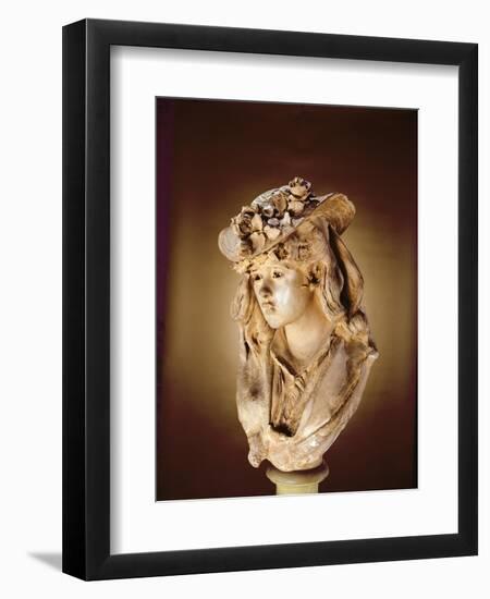 Portrait of a Young Woman, C.1865-Auguste Rodin-Framed Giclee Print