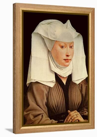 Portrait of a Young Woman in a Pinned Hat, circa 1435-Rogier van der Weyden-Framed Premier Image Canvas