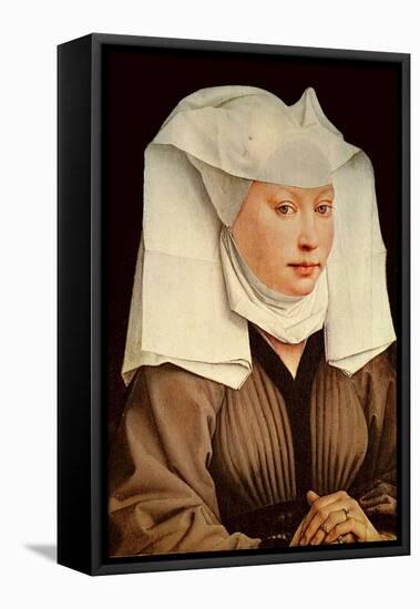 Portrait of a Young Woman in a Pinned Hat, circa 1435-Rogier van der Weyden-Framed Premier Image Canvas