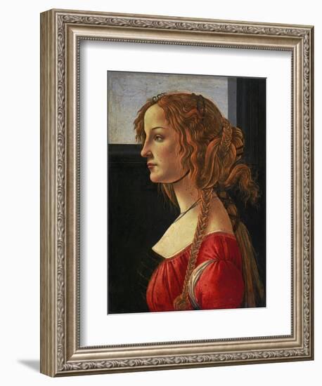 Portrait of a Young Woman in Profile (Simonetta Vespucci?)-Sandro Botticelli-Framed Giclee Print