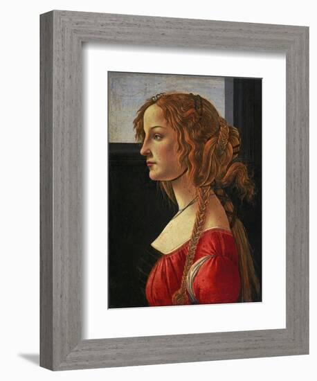 Portrait of a Young Woman in Profile (Simonetta Vespucci?)-Sandro Botticelli-Framed Giclee Print