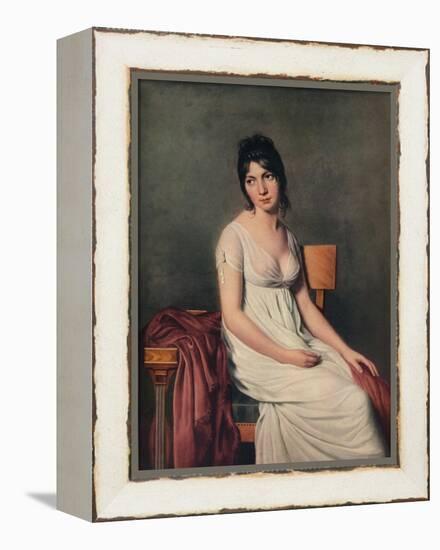 'Portrait of a Young Woman in White', 1798-Jacques-Louis David-Framed Premier Image Canvas