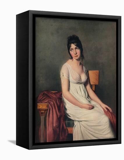 'Portrait of a Young Woman in White', 1798-Jacques-Louis David-Framed Premier Image Canvas