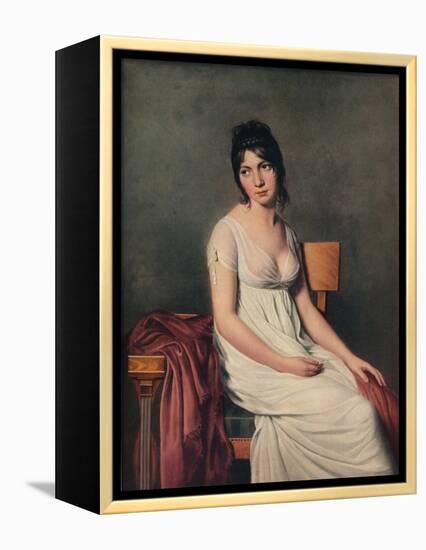 'Portrait of a Young Woman in White', 1798-Jacques-Louis David-Framed Premier Image Canvas