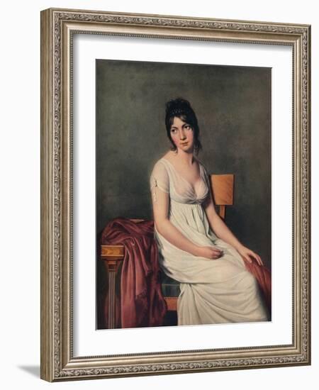 'Portrait of a Young Woman in White', 1798-Jacques-Louis David-Framed Giclee Print