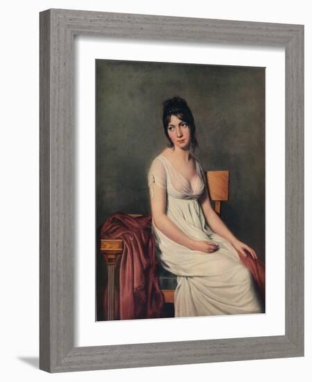 'Portrait of a Young Woman in White', 1798-Jacques-Louis David-Framed Giclee Print