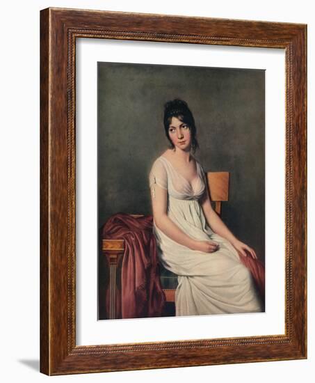 'Portrait of a Young Woman in White', 1798-Jacques-Louis David-Framed Giclee Print