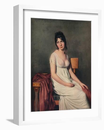 'Portrait of a Young Woman in White', 1798-Jacques-Louis David-Framed Giclee Print