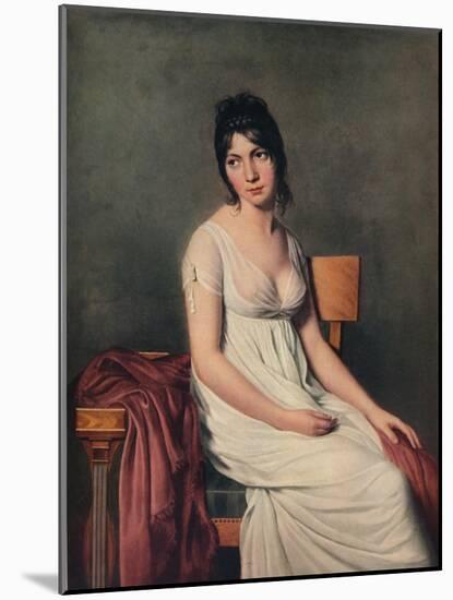 'Portrait of a Young Woman in White', 1798-Jacques-Louis David-Mounted Giclee Print