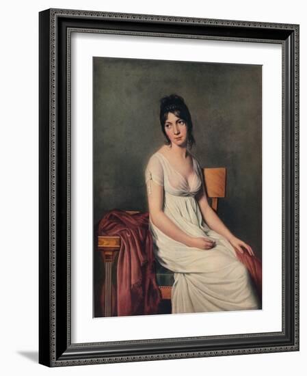 'Portrait of a Young Woman in White', 1798-Jacques-Louis David-Framed Giclee Print