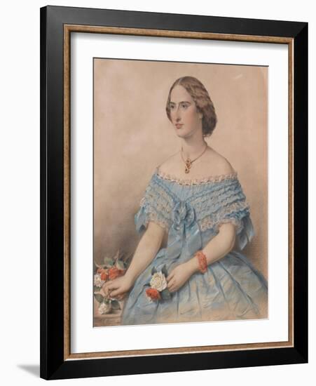 Portrait of a Young Woman, 'Miss Floe', 1863-J. M. Rogers-Framed Giclee Print