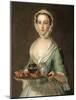 Portrait of a Young Woman, Possibly Hannah, the Artist's Maid, Holding a Tea Tray-Mercier-Mounted Giclee Print