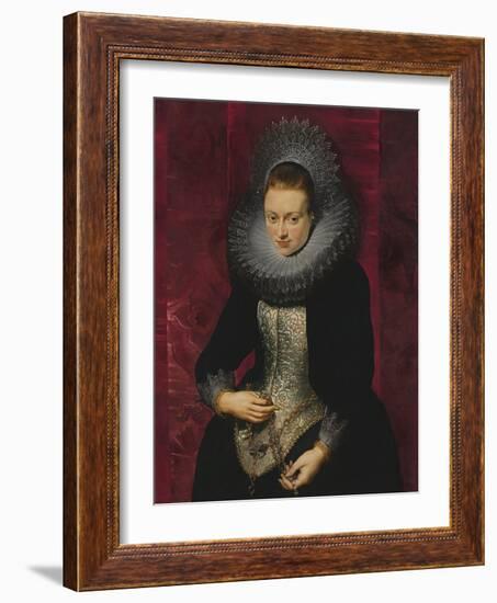 Portrait of a Young Woman with a Rosary-Peter Paul Rubens-Framed Giclee Print