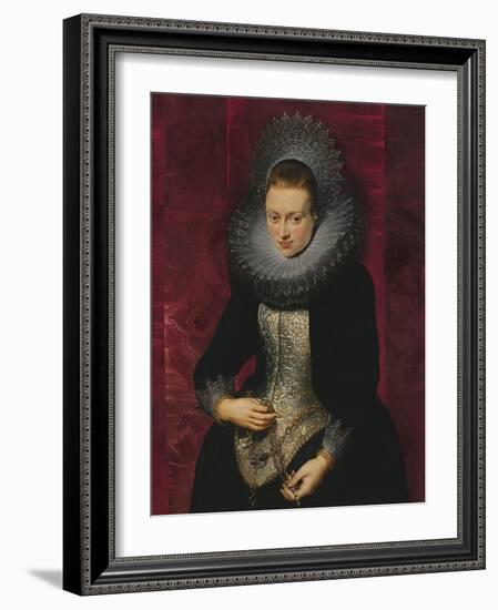 Portrait of a Young Woman with a Rosary-Peter Paul Rubens-Framed Giclee Print