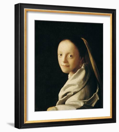 Portrait of a Young Woman-Johannes Vermeer-Framed Giclee Print