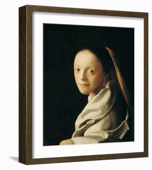 Portrait of a Young Woman-Johannes Vermeer-Framed Giclee Print