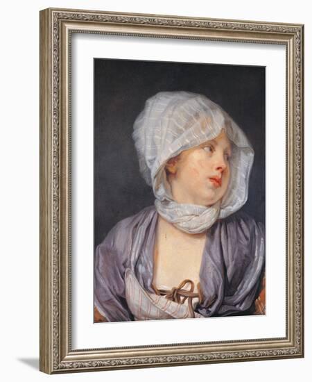 Portrait of a Young Woman-Jean-Baptiste Greuze-Framed Giclee Print