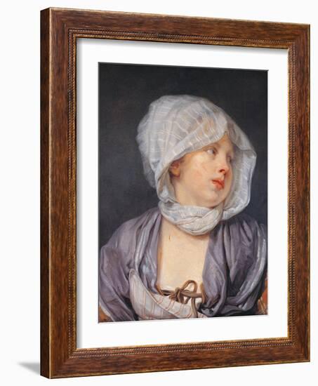 Portrait of a Young Woman-Jean-Baptiste Greuze-Framed Giclee Print