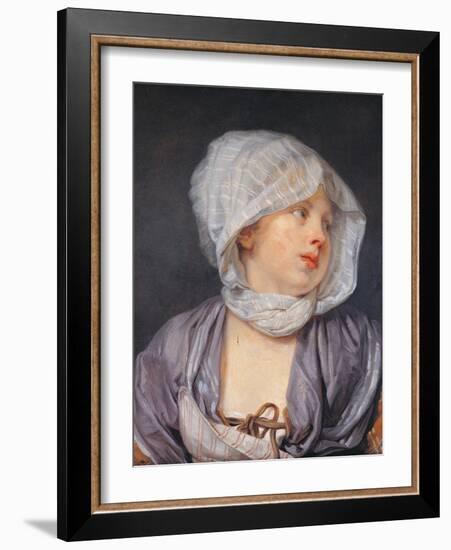 Portrait of a Young Woman-Jean-Baptiste Greuze-Framed Giclee Print