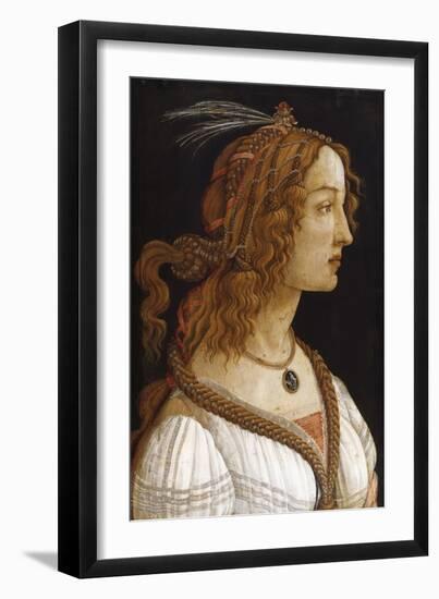 Portrait of a Young Woman-Sandro Botticelli-Framed Giclee Print