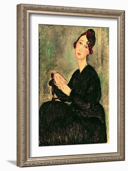 Portrait of a Young Woman-Amedeo Modigliani-Framed Giclee Print