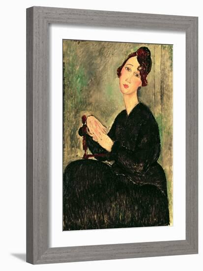 Portrait of a Young Woman-Amedeo Modigliani-Framed Giclee Print