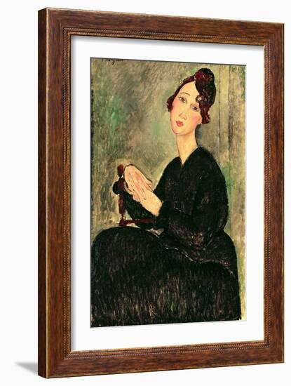 Portrait of a Young Woman-Amedeo Modigliani-Framed Giclee Print