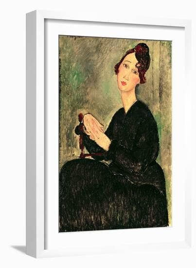 Portrait of a Young Woman-Amedeo Modigliani-Framed Giclee Print