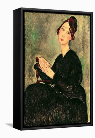 Portrait of a Young Woman-Amedeo Modigliani-Framed Premier Image Canvas
