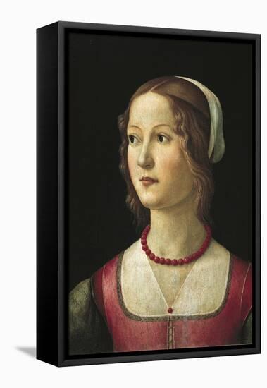 Portrait of a Young Woman-Domenico Ghirlandaio-Framed Stretched Canvas