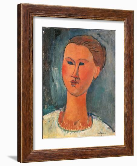 Portrait of a Young Woman-Amedeo Modigliani-Framed Giclee Print