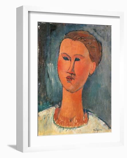 Portrait of a Young Woman-Amedeo Modigliani-Framed Giclee Print